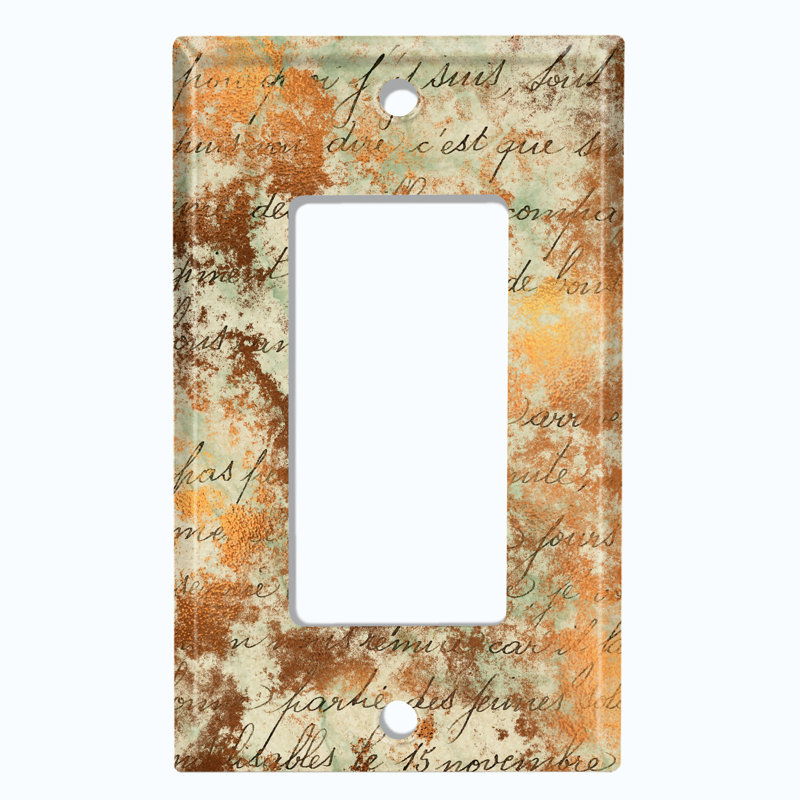 Patterned 1 - Gang Rocker Standard Wall Plate