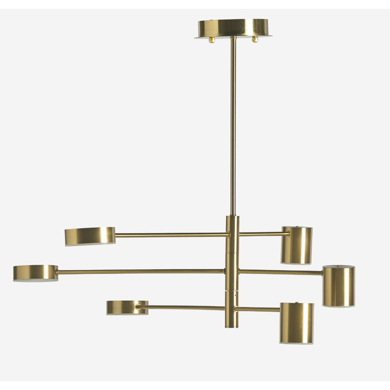 Ambriz 3 - Light LED Unique/Statement Pendant, Gold
