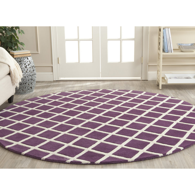 Teresita Hand Tufted Wool Geometric Rug, Round 7'