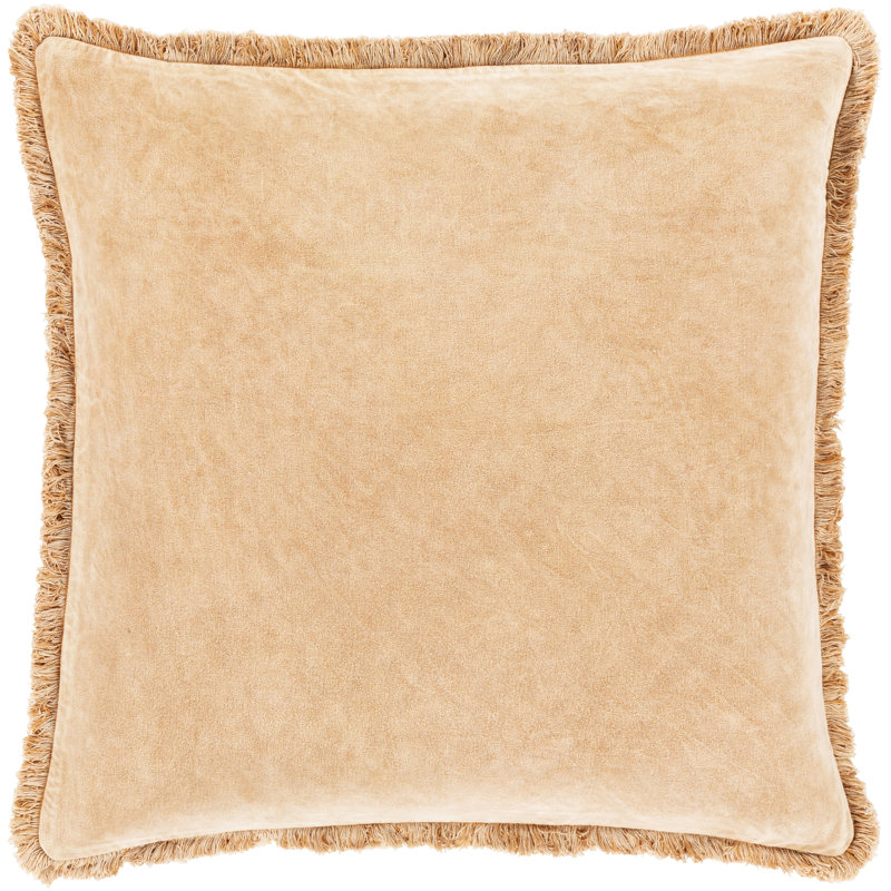 Oreiller Steph, 22 po x 22 po, Polyester / bourre de polyester, Denim