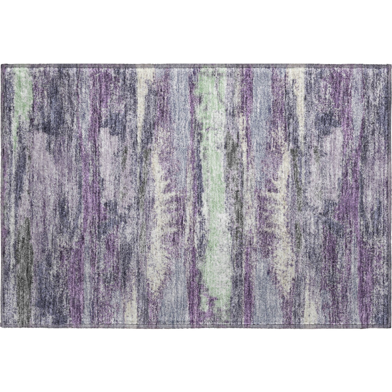 Premium Machine Washable Prisco Purple Rug, Rectangle 1'8" x 2'6"