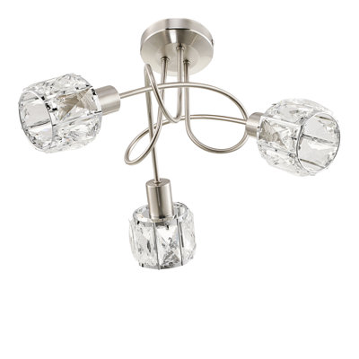Cayden Crystal Semi Flush Mount
