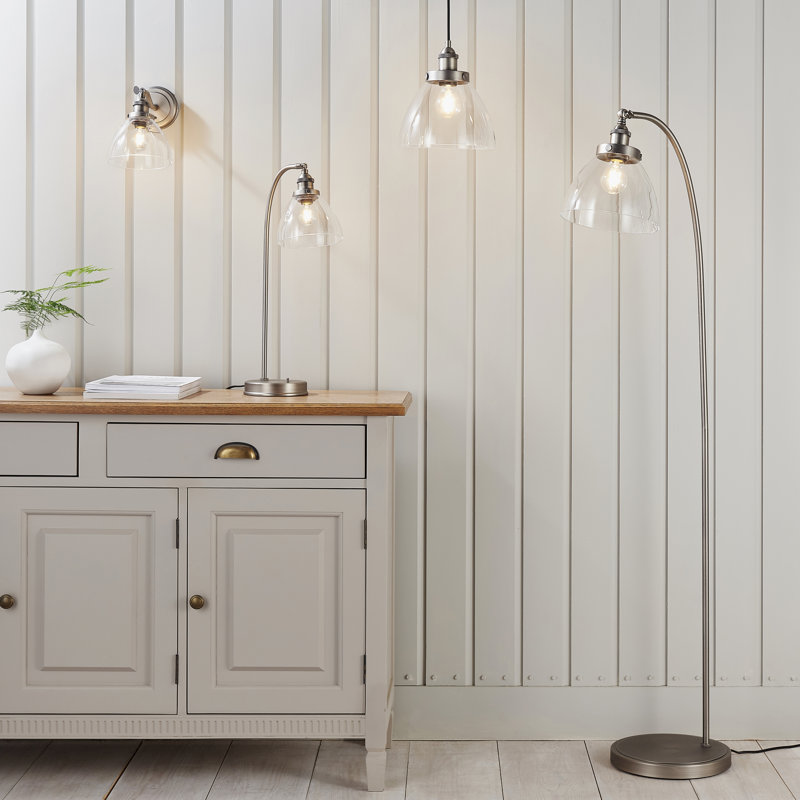 Anais 152cm Silver Arched Floor Lamp