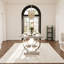 Ensemble de table de salle à manger 5 pièces blanc et doré avec 4 chaises blanches Boucle-1504761409-1504761408