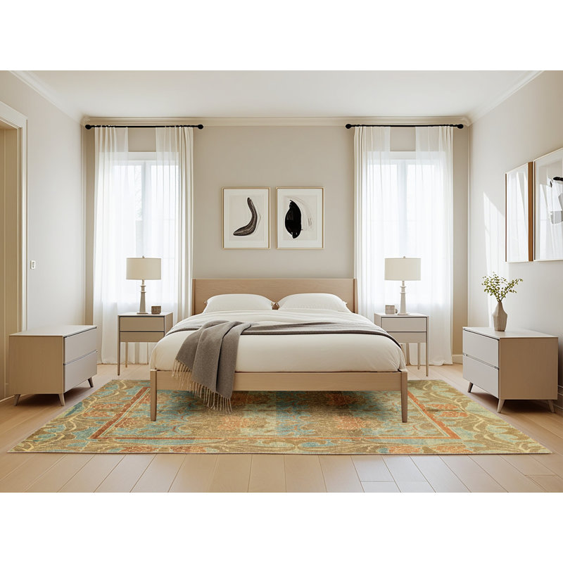 Tapis abstrait moderne 1674, Rectangle de 5 pi x 8 pi