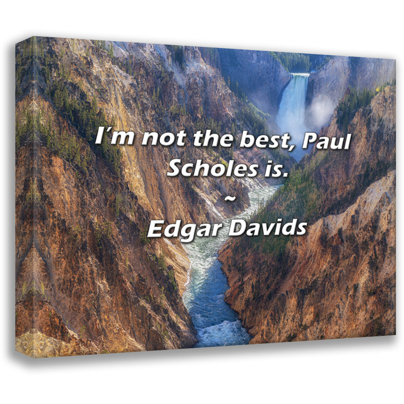 Artsy Quote "I’m not the best, Paul Scholes is." By Edgar Davids Gallery Wrapped Canvas, 24" H x 17" W