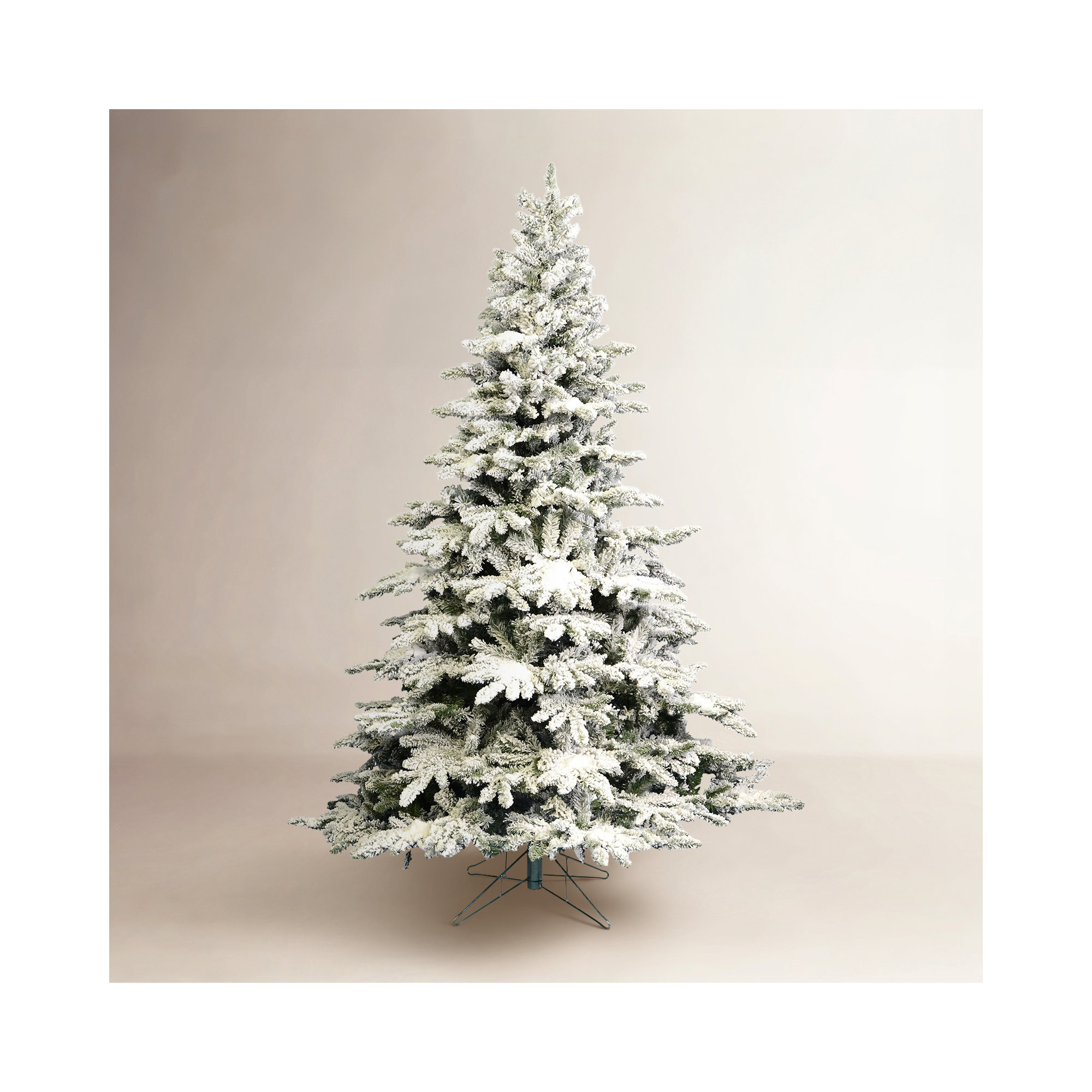Green/White Fir Artificial Christmas Tree, 14' H