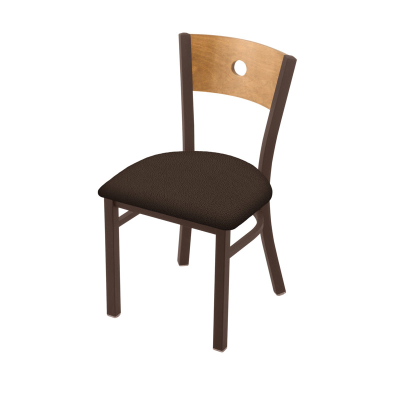 Chaise 630 Voltaire, Vinyle - café règne, Érable moyen, Bronze