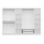 Armoire moderne et élégante, blanc et gris foncé, 106,3 x 82,7 x 20,5 pouces | 100% panneau de particules enduit de mélamine, épaisseur: 0,7 pouce | Plusieurs tablettes, solution de rangement élégante et fonctionnelle pour toute chambre à coucher-1789684106