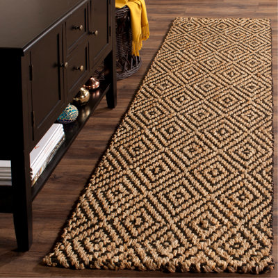 Aerionna Natural Fibre Hand Woven Jute Geometric Rug
