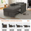3-in-1 Convertible Sleeper Accent Chair Bed-2123998670