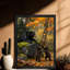 Reproduction d'art encadrée noire rétro The Black Bear Family-873669302