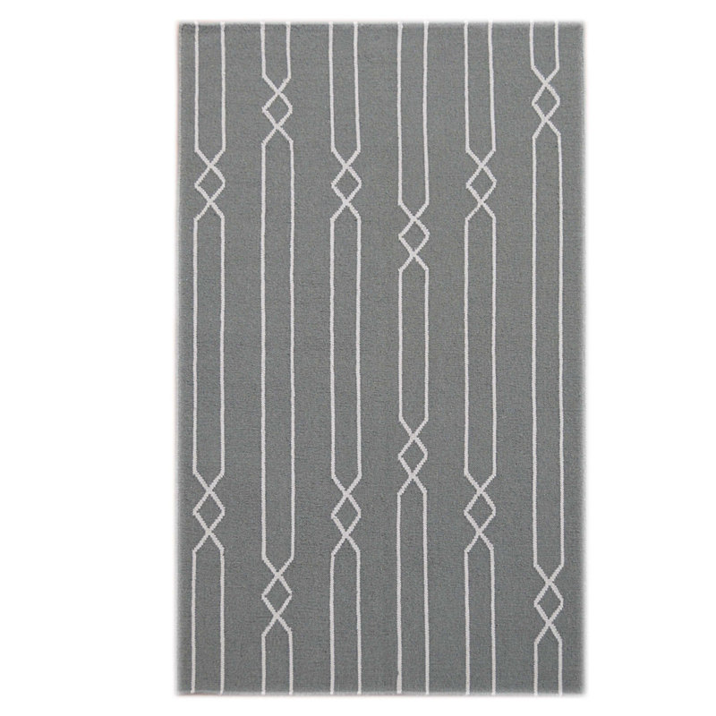 Kilim Geometric Wool Hand Woven Area Rug, Rectangle 110 x 170cm