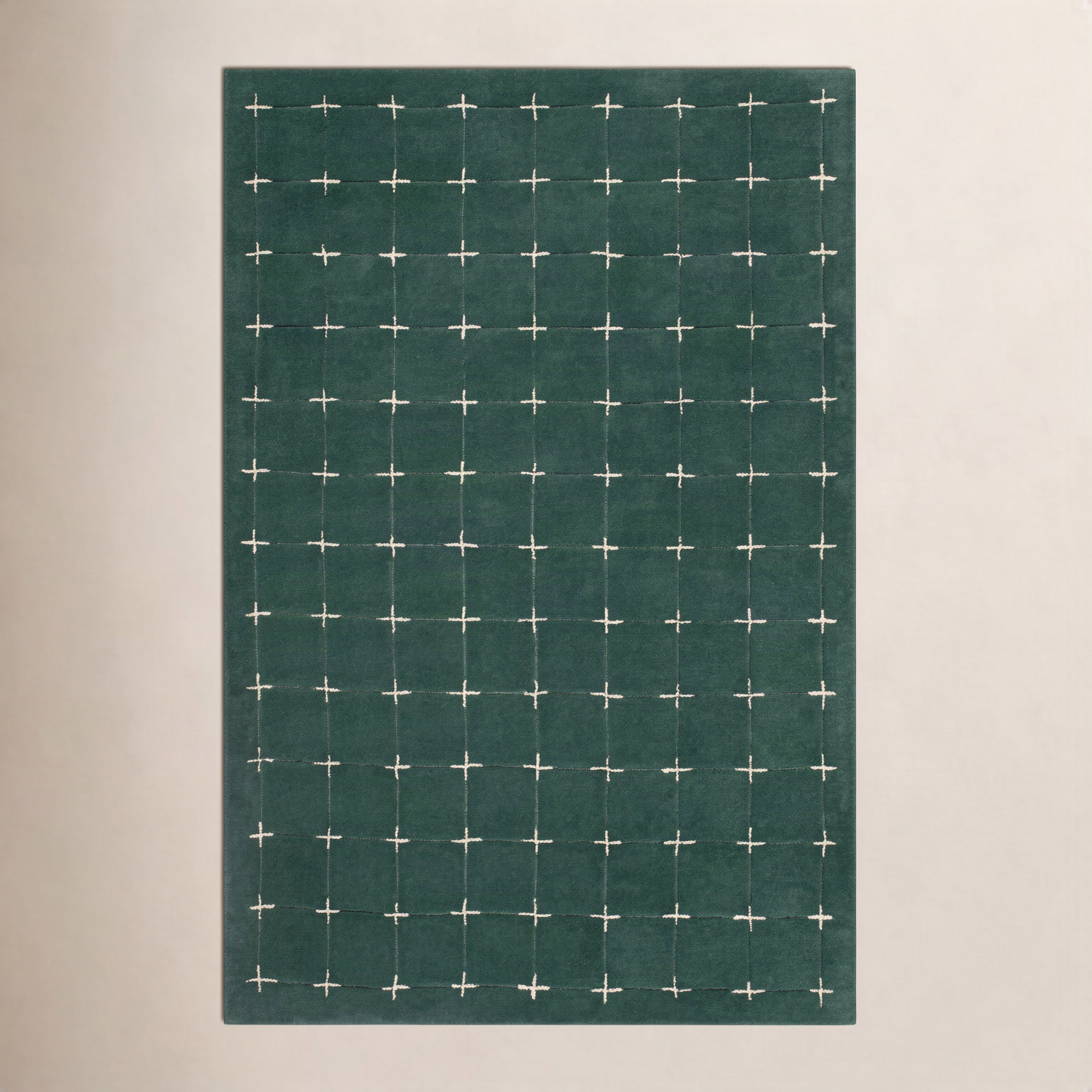 Mallory Hand-Tufted Green Rug, Rectangle 3'6" x 5'6"