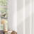 Linen Cotton Blend Geometric Grommets Light Filtering Curtain Pair-122711852-122711854