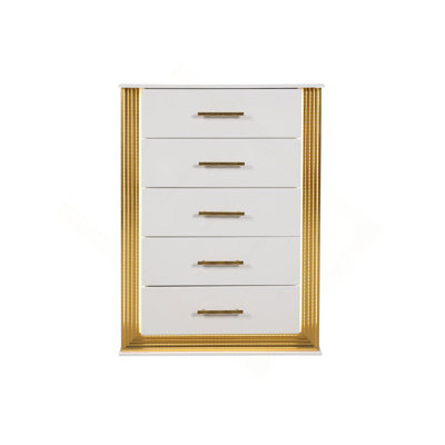 Commode 5 tiroirs de style contemporain en bois