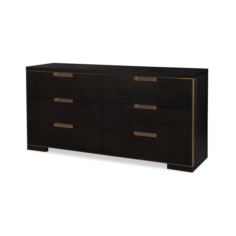 Cadence 6 - Drawer Solid Wood Dresser, Mocha