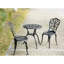 Meuble de bistro noir en fonte d'aluminium, assemblage facile, noir