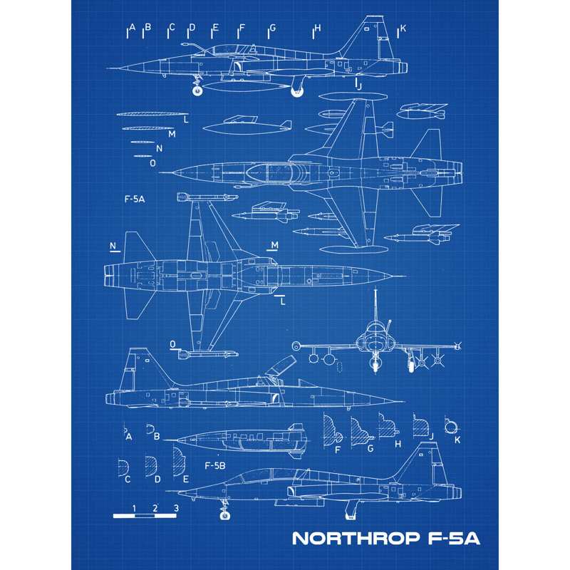 Northrop F-5A Freedom Fighter US Plane - No Frame Art Prints