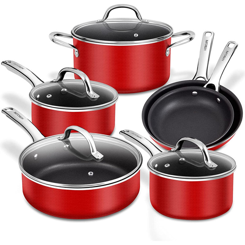 Batterie de cuisine antiadhésive en aluminium 10 pièces HITECLIFE