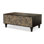 47.24" Black Solid Wood Rectangular Coffee Table