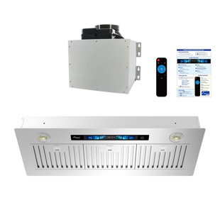 Hotte intégrée en acier inoxydable à conduit 36 pouces 800 CFM Awoco avec commande vocale / tactile / tactile