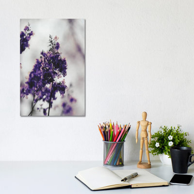 Purple Dried Hydrangea by Leah Straatsma - Wrapped Canvas Gallery-Wrapped Canvas Giclée