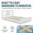 Twin-Size Bed Frame, Low-Profile Platform Bed With Headboard, No Spring Box Required, White Finish-1507198701