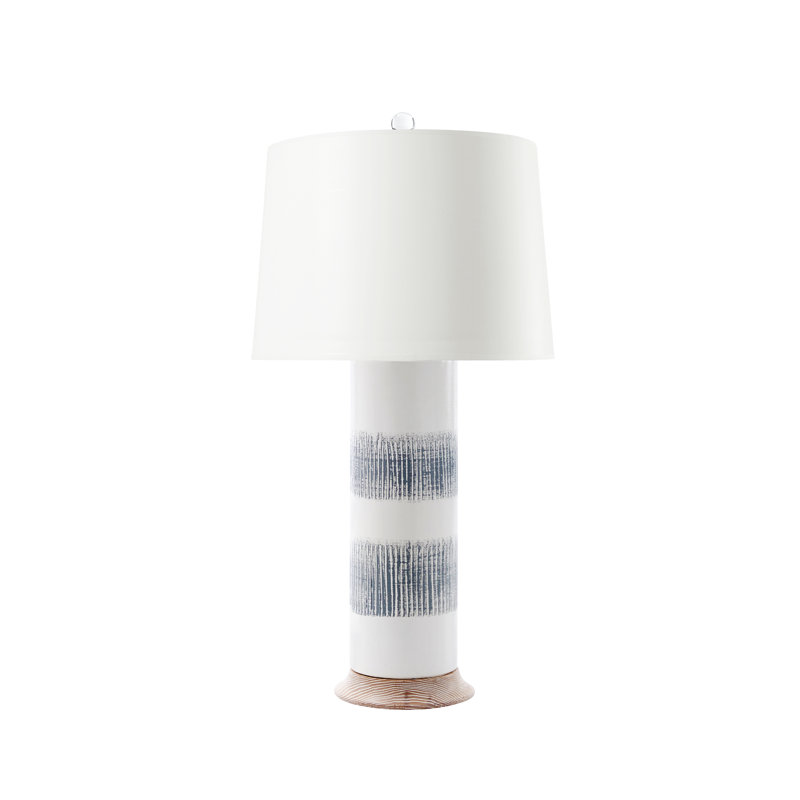 Elena Table Lamp, Gray/White