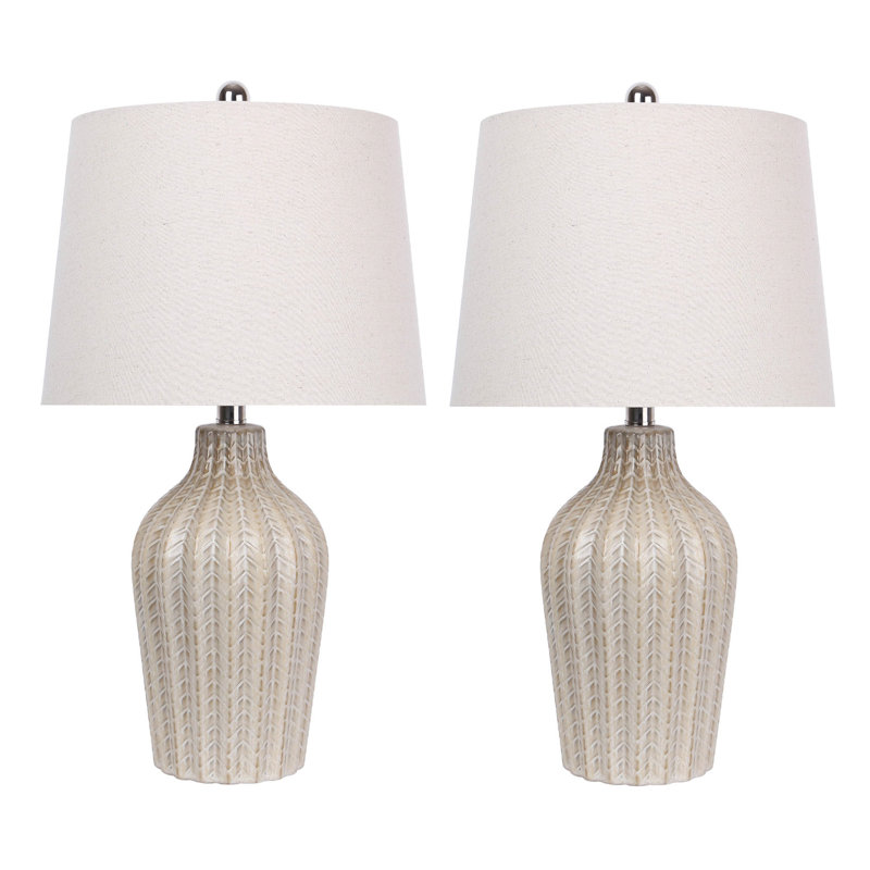Ensemble de lampes de table 23,5 po Hymel, Sable