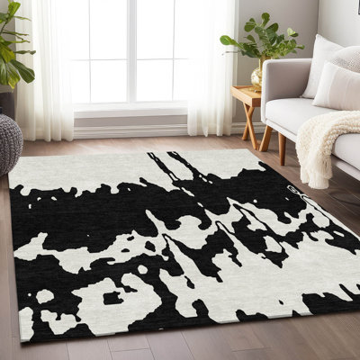 Tapis noir lavable à la machine de qualité supérieure Prisco