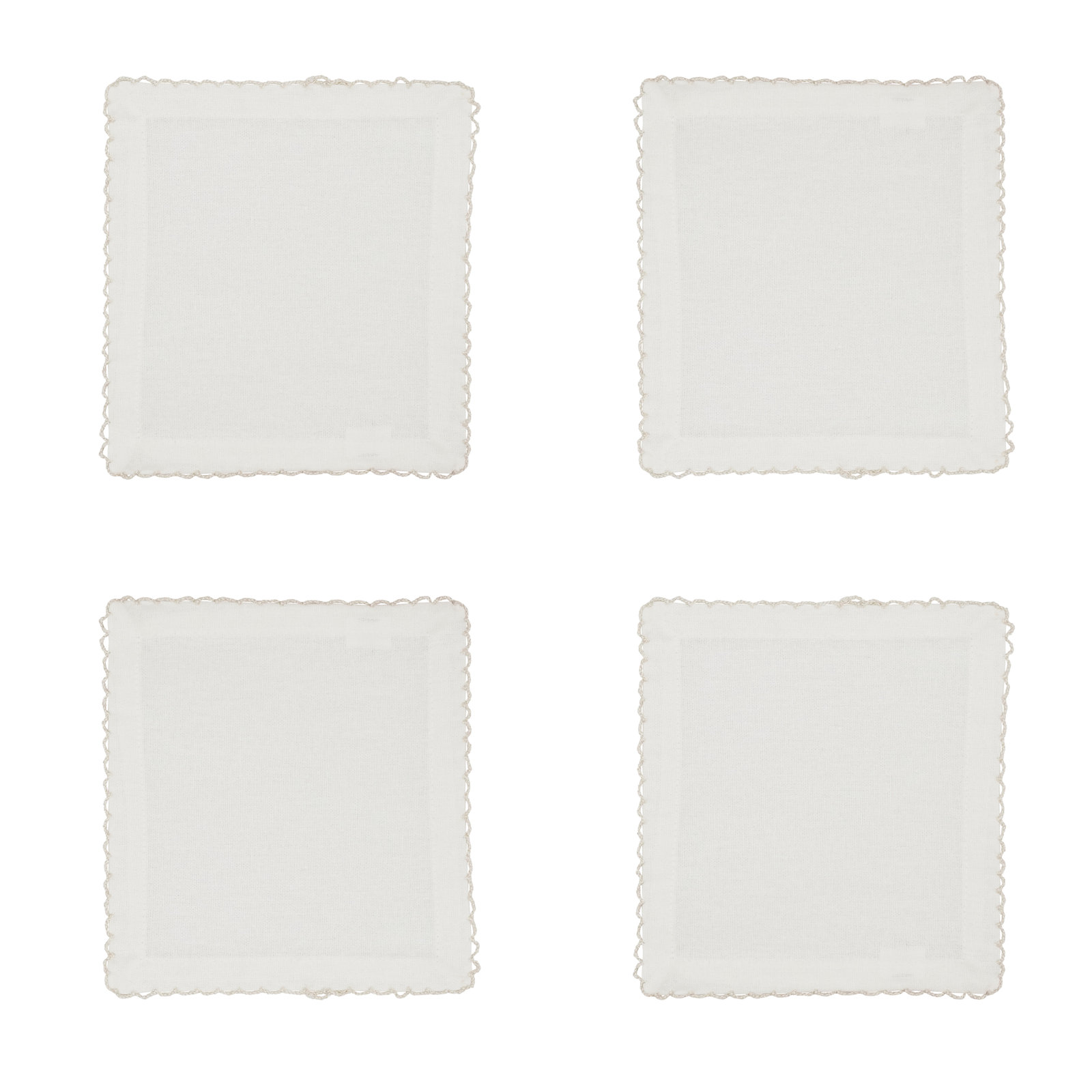 Vessie Reversible Cotton Napkin, 20" x 20", Silver