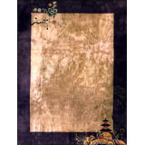 Ivory Chinese - Art Deco Antique 1920s Room Size Rectangle Knotted Wool Rug