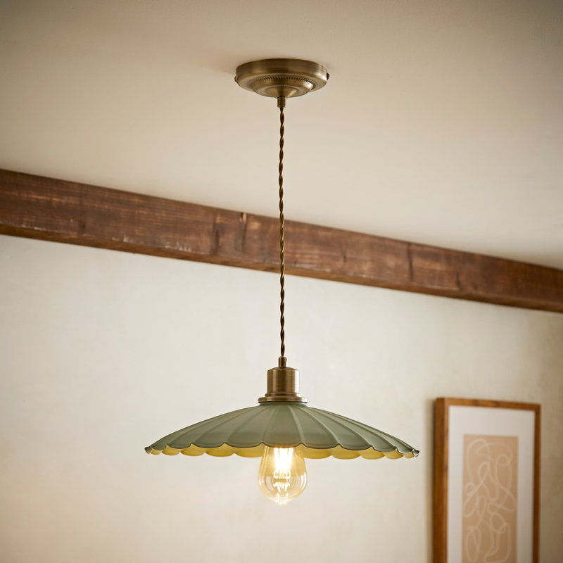 Alasia 1 - Light Satin Pendant, Yes, Moss Green