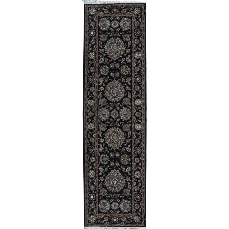 Manchuria Wool Oriental Area Rug in Black