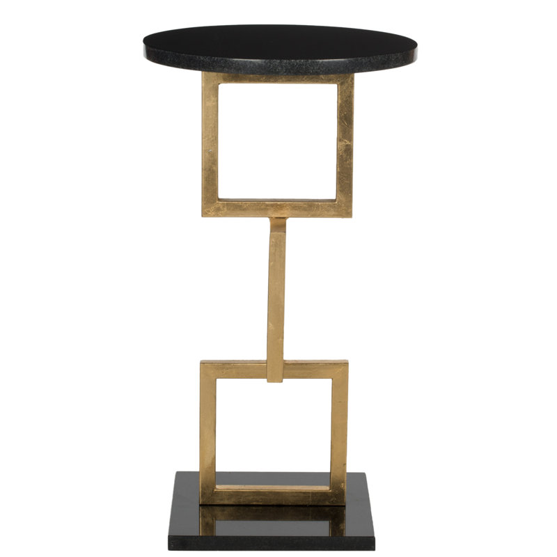 Finnick End Table, Black/Gold