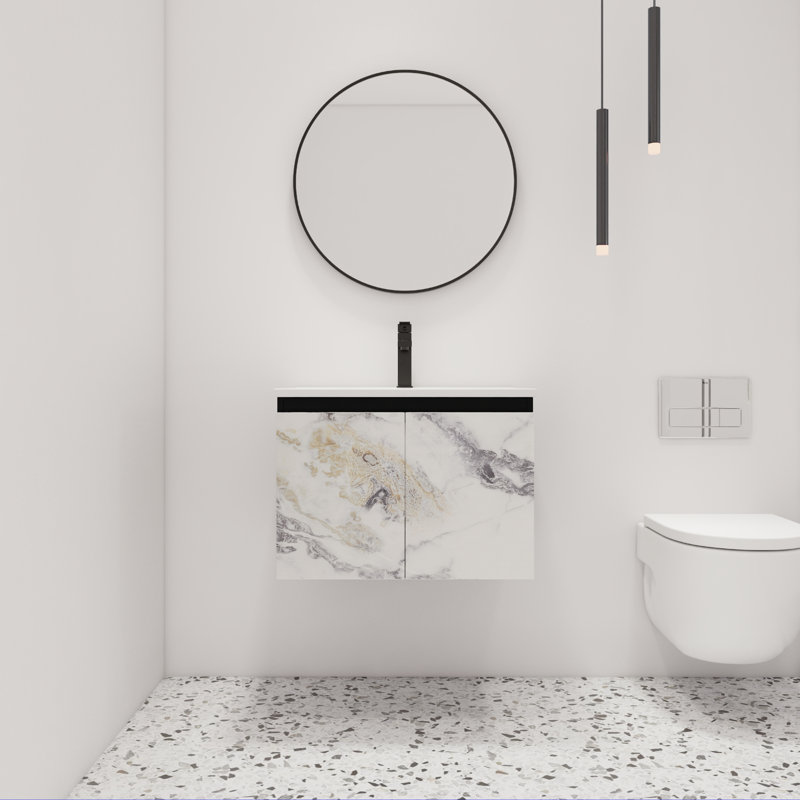Meuble-lavabo mural simple 24 po Chlores