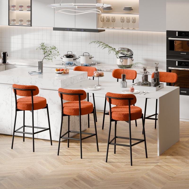 Tabouret de bar 28 po Emmorie, Orange