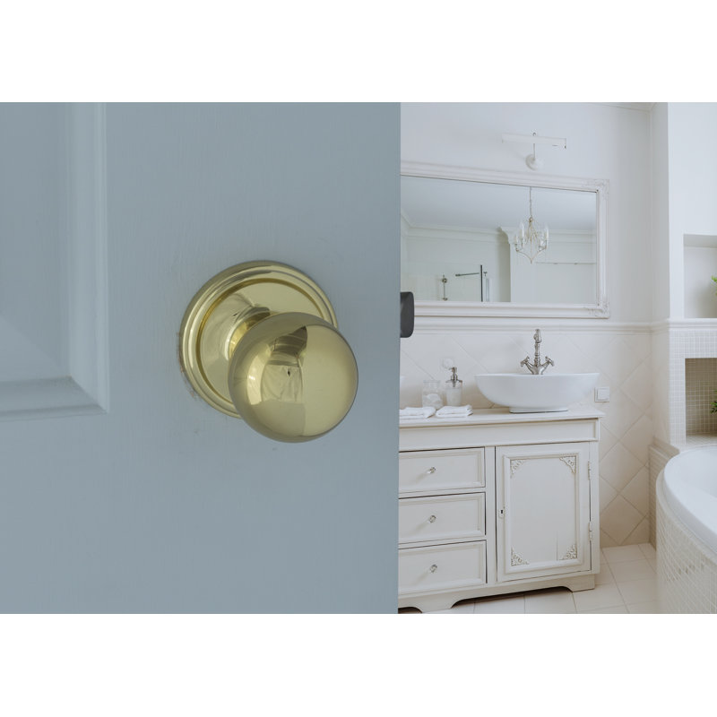 Ball 2.8'' Diameter Privacy (Bed & Bath), Polished Brass