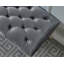 Garniture cloutée capitonnée de banc capitonnée en tissu, gris-1406920790