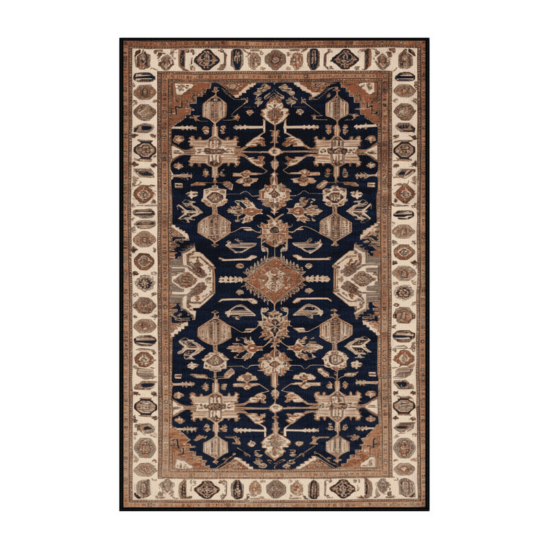 Tapis brun turc lavable à la machine, Rectangulaire 8 pi x 12 pi