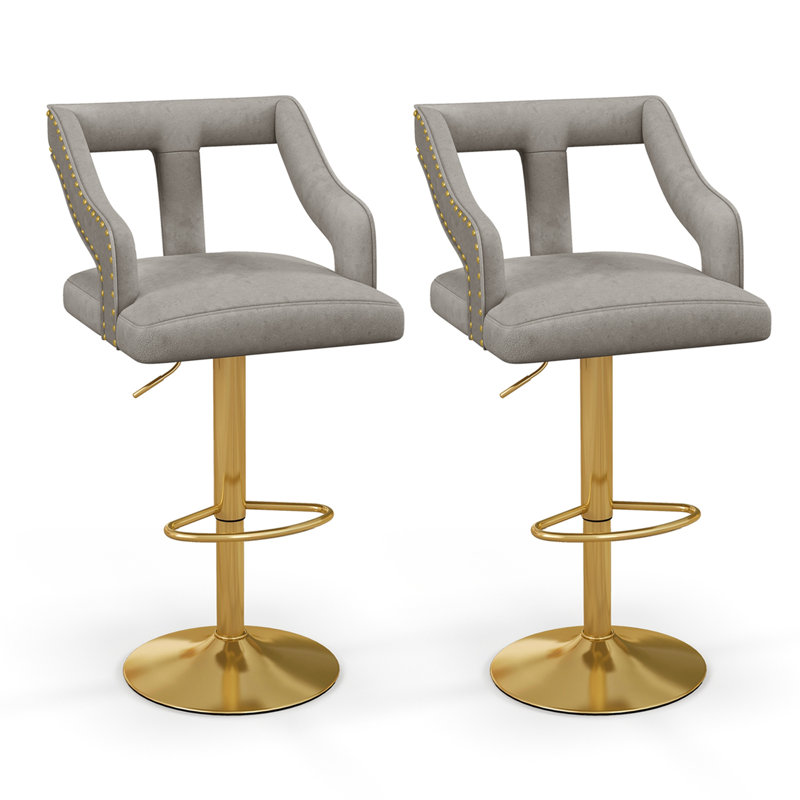 Tabouret pivotant à hauteur réglable Analis, Gris