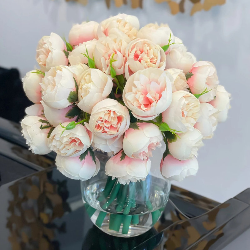 Centres de table pivoines, Champagne