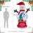 8FT Lighted Inflatable Snowman Globe Scene Decor