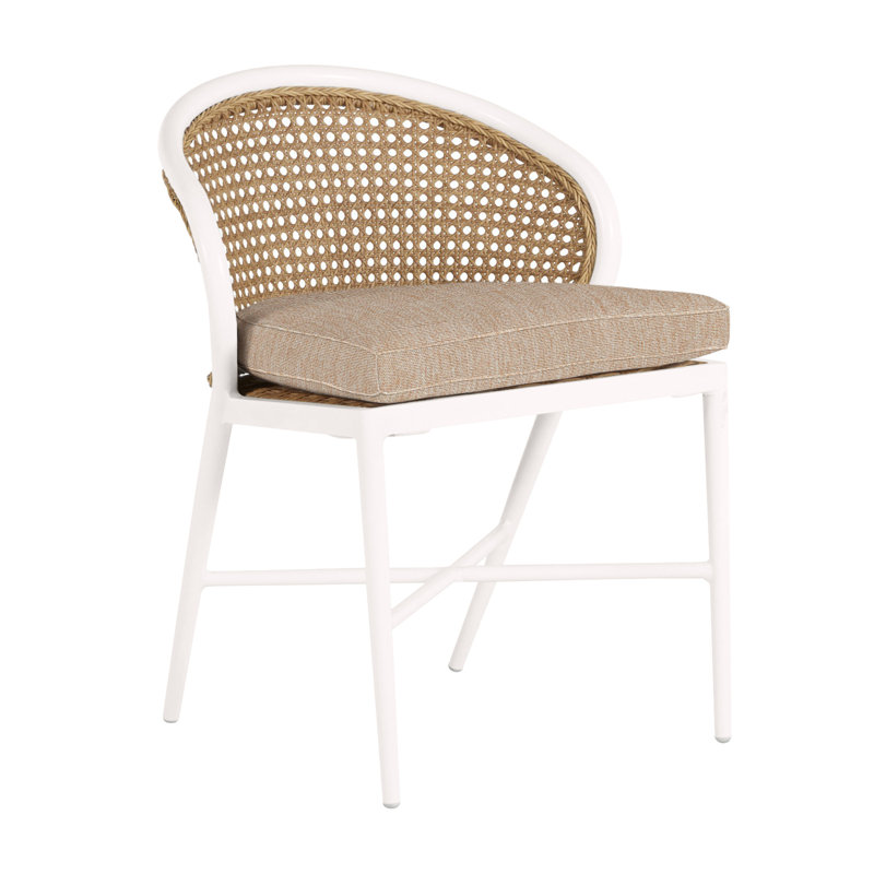 Havana Side Chair, Chalk, Welt, Canvas Sand