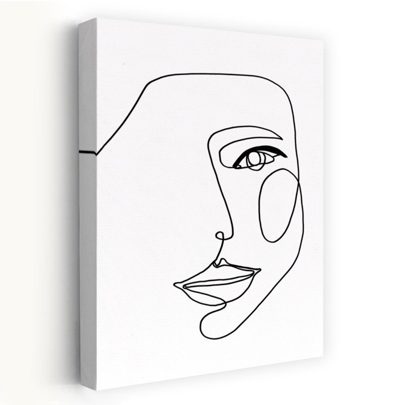 Face Line 1, art abstrait contemporain, H 24 po x l 16 po