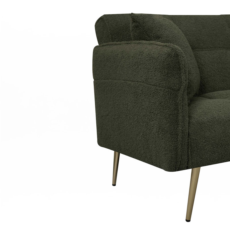 Futon-lit 70,1 po, canapé-lit double convertible, Vert