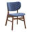 Bevis Upholstered Side Chair in Blue and Walnut (Set of 2)-2067595452
