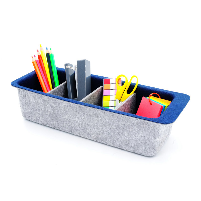 Welaxy Decorative Bin, Navy/Gray