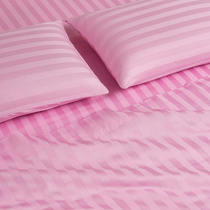 The Sheet Lab Regal Dreams Sheet Sets, Twin Sheet Set with 1 Pillowcase, Lilac Pink